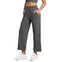 ODODOS Women's Modal Soft Wide Leg Pants with Pockets Adjustable Shockcord High Waist Casual Lounge Pants-27/29/31" Inseam