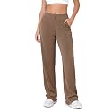 ODODOS Women's Modal Soft Wide Leg Pants with Pockets Adjustable Shockcord High Waist Casual Lounge Pants-27/29/31" Inseam