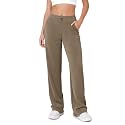 ODODOS Women's Modal Soft Wide Leg Pants with Pockets Adjustable Shockcord High Waist Casual Lounge Pants-27/29/31" Inseam