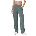 ODODOS Women's Modal Soft Wide Leg Pants with Pockets Adjustable Shockcord High Waist Casual Lounge Pants-27/29/31" Inseam