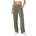 ODODOS Women's Modal Soft Wide Leg Pants with Pockets Adjustable Shockcord High Waist Casual Lounge Pants-27/29/31" Inseam