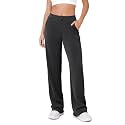 ODODOS Women's Modal Soft Wide Leg Pants with Pockets Adjustable Shockcord High Waist Casual Lounge Pants-27/29/31" Inseam