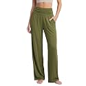 ODODOS Women's Wide Leg Palazzo Lounge Pants with Pockets Light Weight Loose Comfy Casual Pajama Pants-26/28/30"/32" Inseam