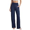 ODODOS Women's Wide Leg Palazzo Lounge Pants with Pockets Light Weight Loose Comfy Casual Pajama Pants-26/28/30"/32" Inseam