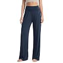 ODODOS Women's Wide Leg Palazzo Lounge Pants with Pockets Light Weight Loose Comfy Casual Pajama Pants-26/28/30"/32" Inseam