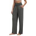 ODODOS Women's Wide Leg Palazzo Lounge Pants with Pockets Light Weight Loose Comfy Casual Pajama Pants-26/28/30"/32" Inseam