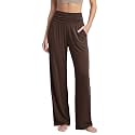 ODODOS Women's Wide Leg Palazzo Lounge Pants with Pockets Light Weight Loose Comfy Casual Pajama Pants-26/28/30"/32" Inseam