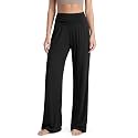 ODODOS Women's Wide Leg Palazzo Lounge Pants with Pockets Light Weight Loose Comfy Casual Pajama Pants-26/28/30"/32" Inseam