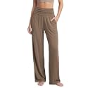 ODODOS Women's Wide Leg Palazzo Lounge Pants with Pockets Light Weight Loose Comfy Casual Pajama Pants-26/28/30"/32" Inseam
