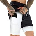 OEBLD Mens Athletic Shorts 2-in-1 Gym Workout