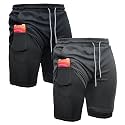 OEBLD Mens Athletic Shorts 2-in-1 Gym Workout