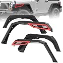 OEDRO Front & Rear Steel Fender Flares for 07-18 Jeep Wrangler JK Unlimited