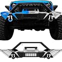 OEDRO Front Bumper Compatible with 2018-2024 Jeep Wrangler JL & Unlimited JLU (2/4 Doors) 2020-2024 Gladiator JT, Full Width Off Road Bumper w/D-Rings & Winch Plate Mounting & Paintable Armor