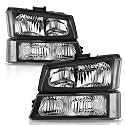 OEDRO Headlights Compatible with Chevy Silverado 2003-2006