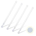 4 Pcs Small Tension Rod 16-28 inch Spring Rod, Tension Rod Spring Tension Rods, Small Tension Curtain Rod, Short Thin Tension Rods, Mini Tension Rods for Closet, Cabinets, Cupboard, Drawers, White