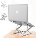 OET European Standard Foldable Aluminium Adjustable Laptop Stand LSTD 06 Aluminium Laptop Stand with Adjustable Height Compatible with Universal Laptops
