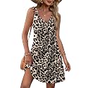 OFEEFAN Womens Summer Dresses 2026 V Neck Sleeveless Sundresses with Pockets Beach Vacation Clothes Floral/Plain