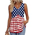 OFEEFAN Womens Tank Tops 2025 Flowy Peplum Tops for Women Dressy Sleeveless V Neck Babydoll Tank Tops