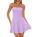 OFEEFAN Womens Tube Dresses Strapless Homecoming Graduation Formal Party Club Mini Dress Date Outfits