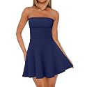 OFEEFAN Womens Tube Dresses Strapless Homecoming Graduation Formal Party Club Mini Dress Date Outfits