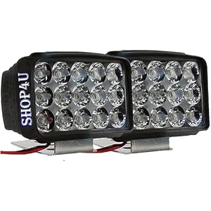 off-road fog lamp  waterproof 12v 15 led bar light for motorcycles amp scooters set of 2 white