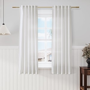 Off White Linen Curtains 63 inches Long