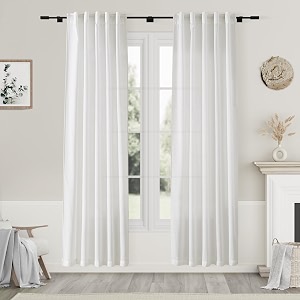 Off White Linen Curtains 80 inches Long