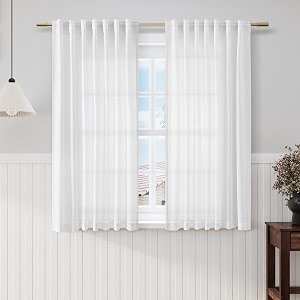 Off White Linen Sheer Curtains 54 Inch