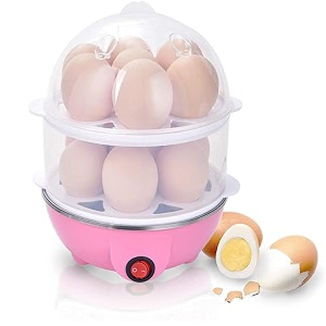 offenberg double boiler poacher machine electric automatic off 14 egg poacher mini boiler for steaming cooking boiling frying multi function 2 in 1 egg boiling steamer double layer 14 egg boiler