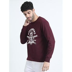 OFFENDERS Mens Exclusive Graphic Printed Round Neck
