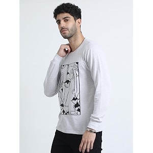 OFFENDERS Mens Exclusive Graphic Printed Round Neck