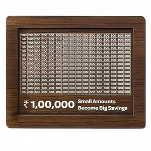 offerzone wooden money saving box tracking coin bank brown laminate flooring 7 mm x 3 mm