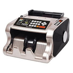 ob 6600 mix note value counting business-grade machine fully automatic cash counter with fake note detection - black