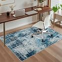 Office Chair Mat for Hardwood Floor, 48"x36" Easy Glide Computer Chair Mat Protector for Rolling Chair Under Desk Rug Nonslip Backing, Machine Wash