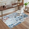 Office Chair Mat for Hardwood Floor, 48"x36" Easy Glide Computer Chair Mat Protector for Rolling Chair Under Desk Rug Nonslip Backing, Machine Wash