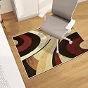 Office Chair Mat for Hardwood Floor, 48"x36" Easy Glide Computer Desk Mat Protector for Rolling Chair Under Desk Rug Nonslip Backing, Machine Wash, (Modern)