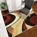 Office Chair Mat for Hardwood Floor, 60"x45" Easy Glide Computer Desk Mat Protector for Rolling Chair Under Desk Rug Nonslip Backing, Machine Wash, (Modern)