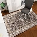 Office Chair Mat for Hardwood Floor, 60"x45" Easy Glide Computer Desk Mat Protector for Rolling Chair Under Desk Rug Nonslip Backing, Machine Wash, (Modern)