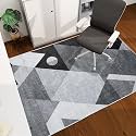 Office Chair Mat for Hardwood Floor, 60"x45" Easy Glide Computer Desk Mat Protector for Rolling Chair Under Desk Rug Nonslip Backing, Machine Wash, (Modern)