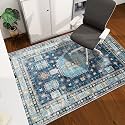 Office Chair Mat for Hardwood Floor, 60"x45" Easy Glide Computer Desk Mat Protector for Rolling Chair Under Desk Rug Nonslip Backing, Machine Wash, (Modern)