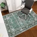 Office Chair Mat for Hardwood Floor, 60"x45" Easy Glide Computer Desk Mat Protector for Rolling Chair Under Desk Rug Nonslip Backing, Machine Wash, (Modern)