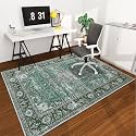 Office Chair Mat for Hardwood Floor, 72"x48" Easy Glide Computer Desk Mat Protector for Rolling Chair Under Desk Rug Nonslip Backing, Machine Wash, (Modern)