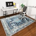 Office Chair Mat for Hardwood Floor, 72"x48" Easy Glide Computer Desk Mat Protector for Rolling Chair Under Desk Rug Nonslip Backing, Machine Wash, (Modern)