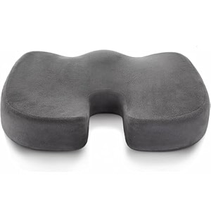 office chair seat cushion for sciatica pain amp pressure relief  gel amp memory foam coccyx seat cushion for tailbone amp lower back pain  orthopedic ergonomic seat cushions-1pcs grey egg seat