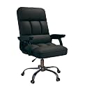 Office Chair Soft PU Leather Desk Chair with Armrests Office Chair Padded Height Adjustable Swivel Cadeira Gaming(Black)