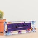 Office Desk Name Plate Personalized | for Custom Plates Desks| Decor Women Acrylic Decorations(Tropical Plants)