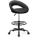 BESTFAIR Office Drafting Chair, Counter Height Bar Stools with Back Support