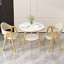 Office Reception Desk and Chair Set, Small Dining Table with Chairs, Business Coffee Leisure Table and Chair Set for Lounge, Living Room, Kitchen, Cafe, Small Spaces