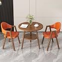 Office Reception Desk and Chair Set, Small Dining Table with Chairs, Business Coffee Leisure Table and Chair Set for Lounge, Living Room, Kitchen, Cafe, Small Spaces