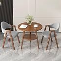 Office Reception Desk and Chair Set, Small Dining Table with Chairs, Business Coffee Leisure Table and Chair Set for Lounge, Living Room, Kitchen, Cafe, Small Spaces